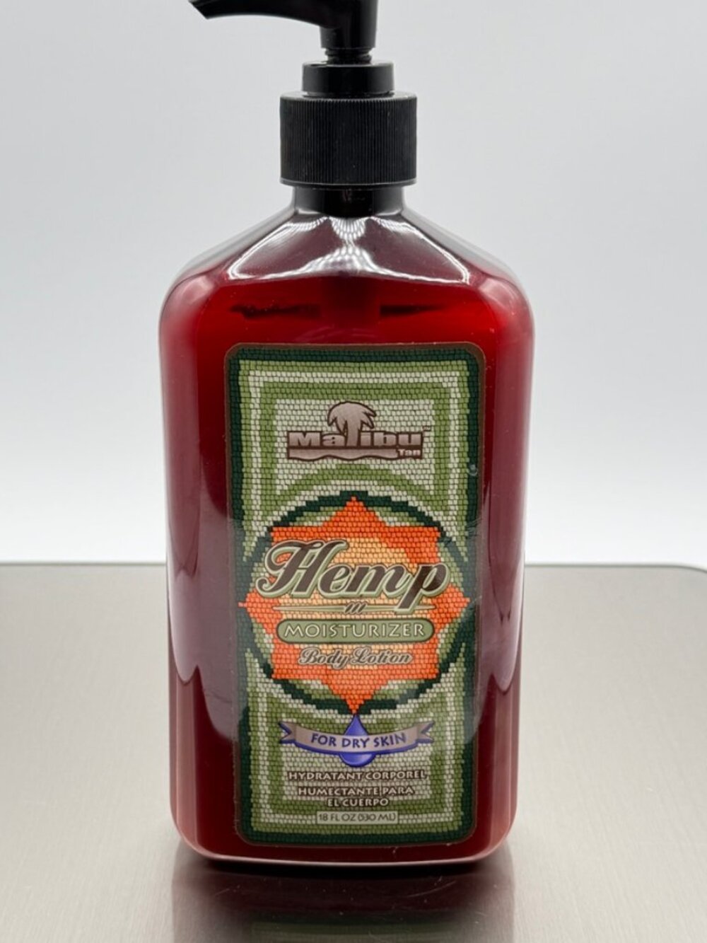 Malibu Tan Body Lotion for Dry Skin Hemp Moisturizer, 18 fl oz - NEW